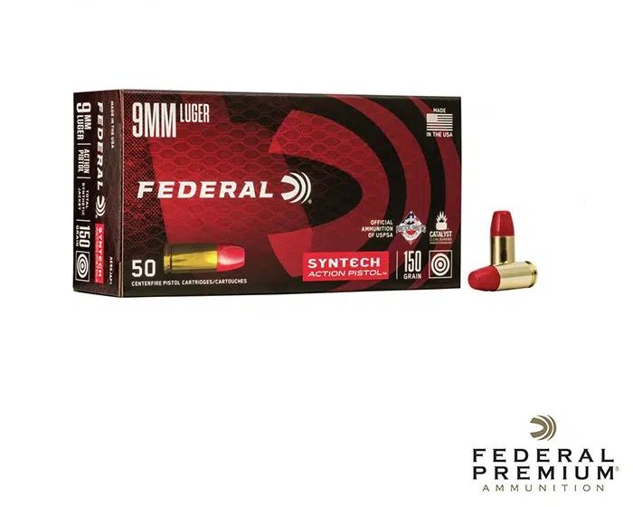 Federal Syntech Action 9mm 150gr. TSJ (50rds & 500rds)