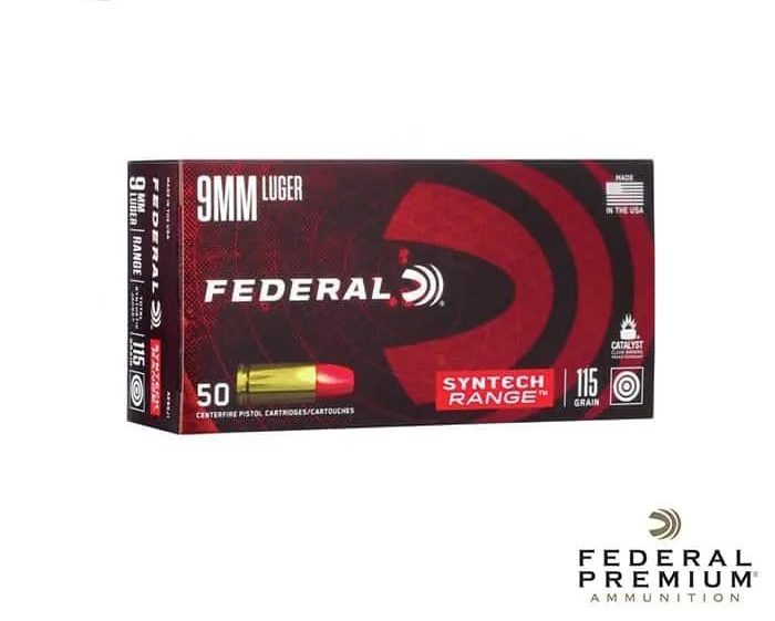 Federal Syntech Range 9mm 115gr. TSJ (50rds & 500rds)