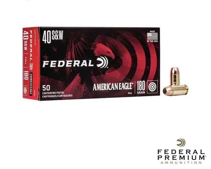 Federal American Eagle .40 S&W 180gr. FMJ (50rds & 1000rds)