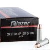Blazer .38 Spl +P 158gr FMJ 50rds
