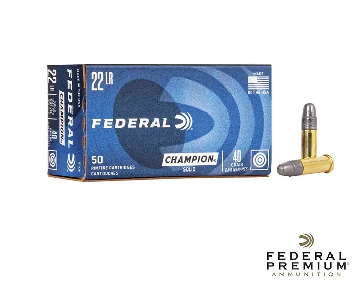 Federal Champion .22LR 40gr. Solid (500rds & 5000rds)