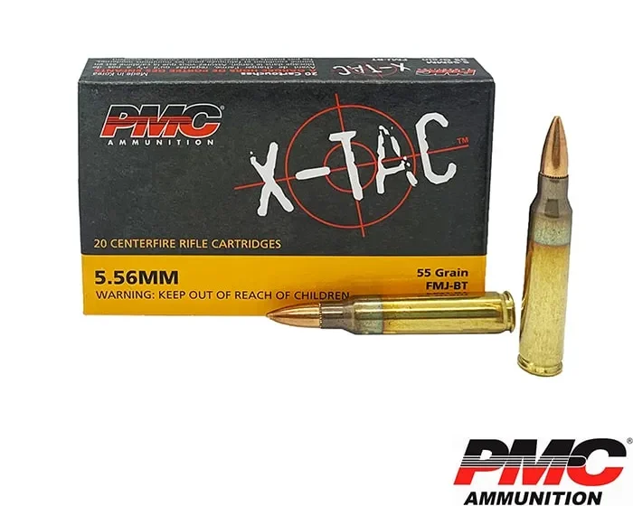 PMC X-Tac 5.56 NATO 55gr. FMJ-BT (20rds & 500rds)