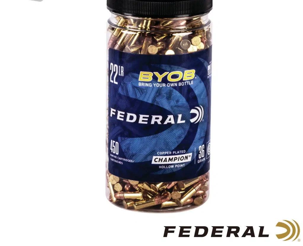 Federal BYOB .22LR 36gr. CPHP (450rds & 3600rds)