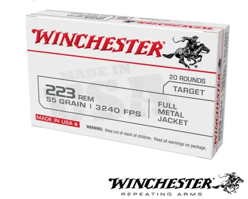 Winchester .223 Rem 55gr. FMJ (20rds & 1000rds)