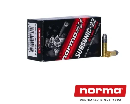 Norma Subsonic .22LR 40gr. HP (500rds & 5000rds)