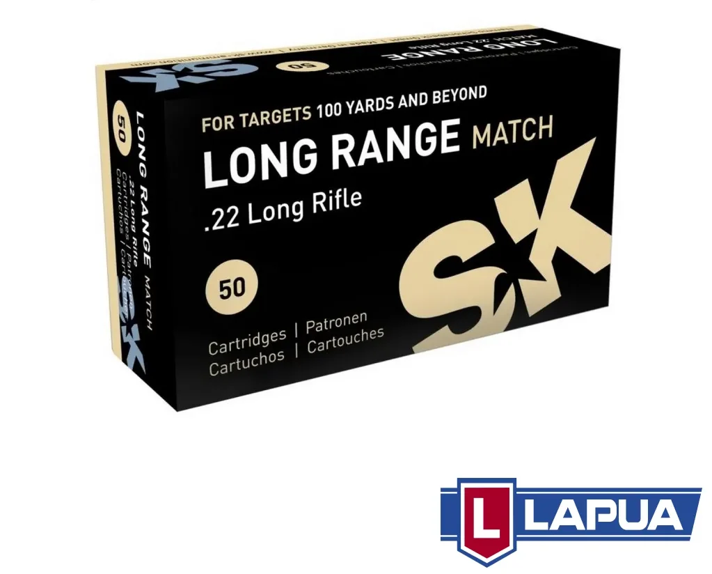 Lapua SK Long Range Match .22LR 40gr. LRN (50rds & 500rds)